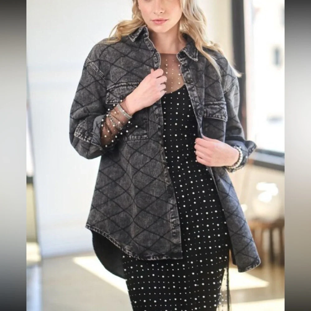 Denim Shacket - Picture 2 of 5